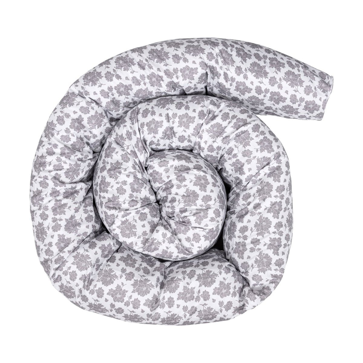 12 Ft Maternity Pillow cover- Grey Floral - Zeta Store