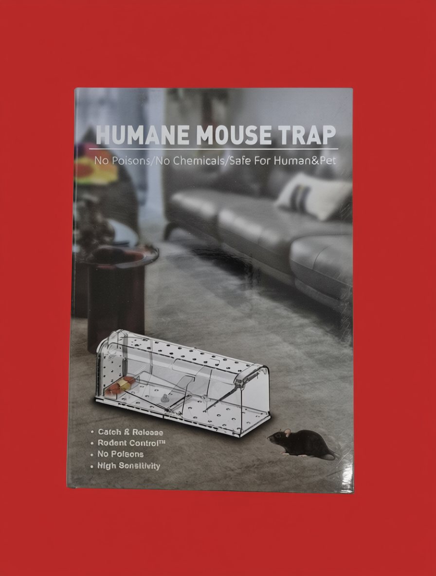 HOMEREVEL - Humane Mouse Traps (2-Pack) - No Kill, Catch & Release! Safe for Kids & Pets - No Poison, No Chemicals - Effective for Rats & Mice