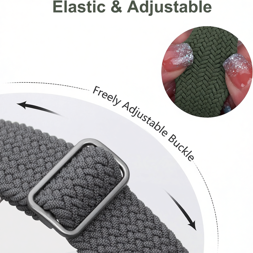 Braided Loop Watch Strap ✨ | Quick-Release | Adjustable | 20mm & 22mm | Ultimate Comfort & Style - Zeta Store