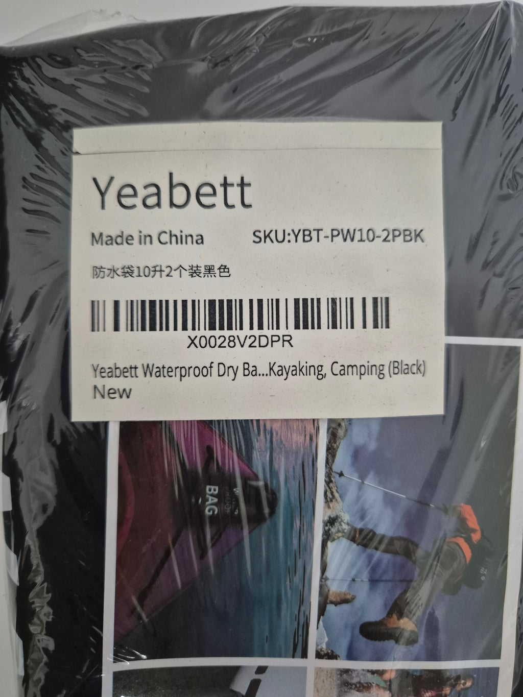 Set of 2 Yeabett 10L Waterproof Dry Bag - Heavy-Duty Roll-Top Backpack for Swimming, Kayaking, Beach & Camping - Includes Adjustable Strap - Keep Gear Dry & Secure!