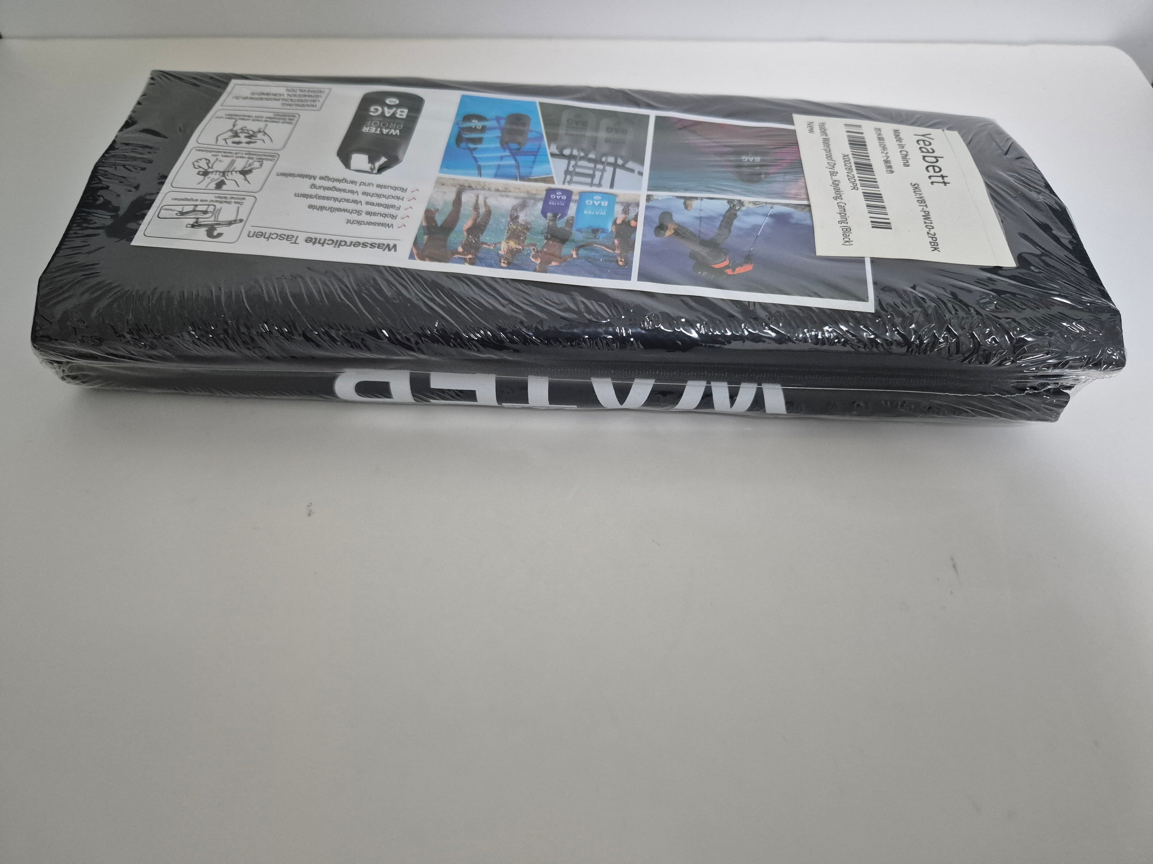 Set of 2 Yeabett 10L Waterproof Dry Bag - Heavy-Duty Roll-Top Backpack for Swimming, Kayaking, Beach & Camping - Includes Adjustable Strap - Keep Gear Dry & Secure!