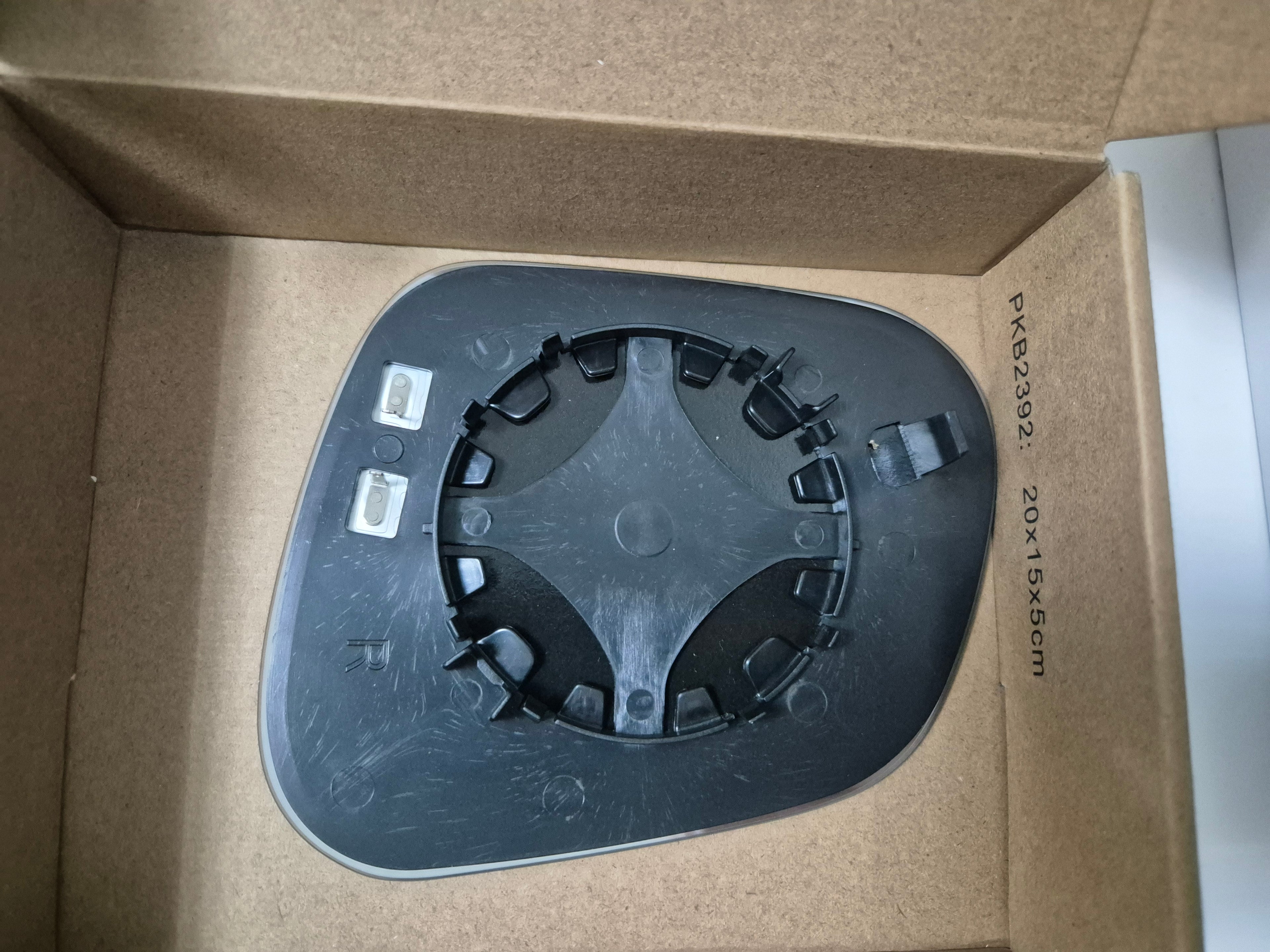 X AUTOHAUX Car Rearview Right Side Mirror Glass Replacement W/Backing Plate Convex Heated White Glass - Zeta Store