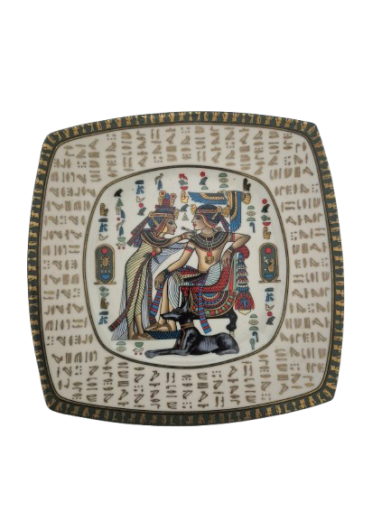 Exclusive Egyptian Bone China Collector’s Plate by Fathi Mahmoud – Stunning Design 🏺