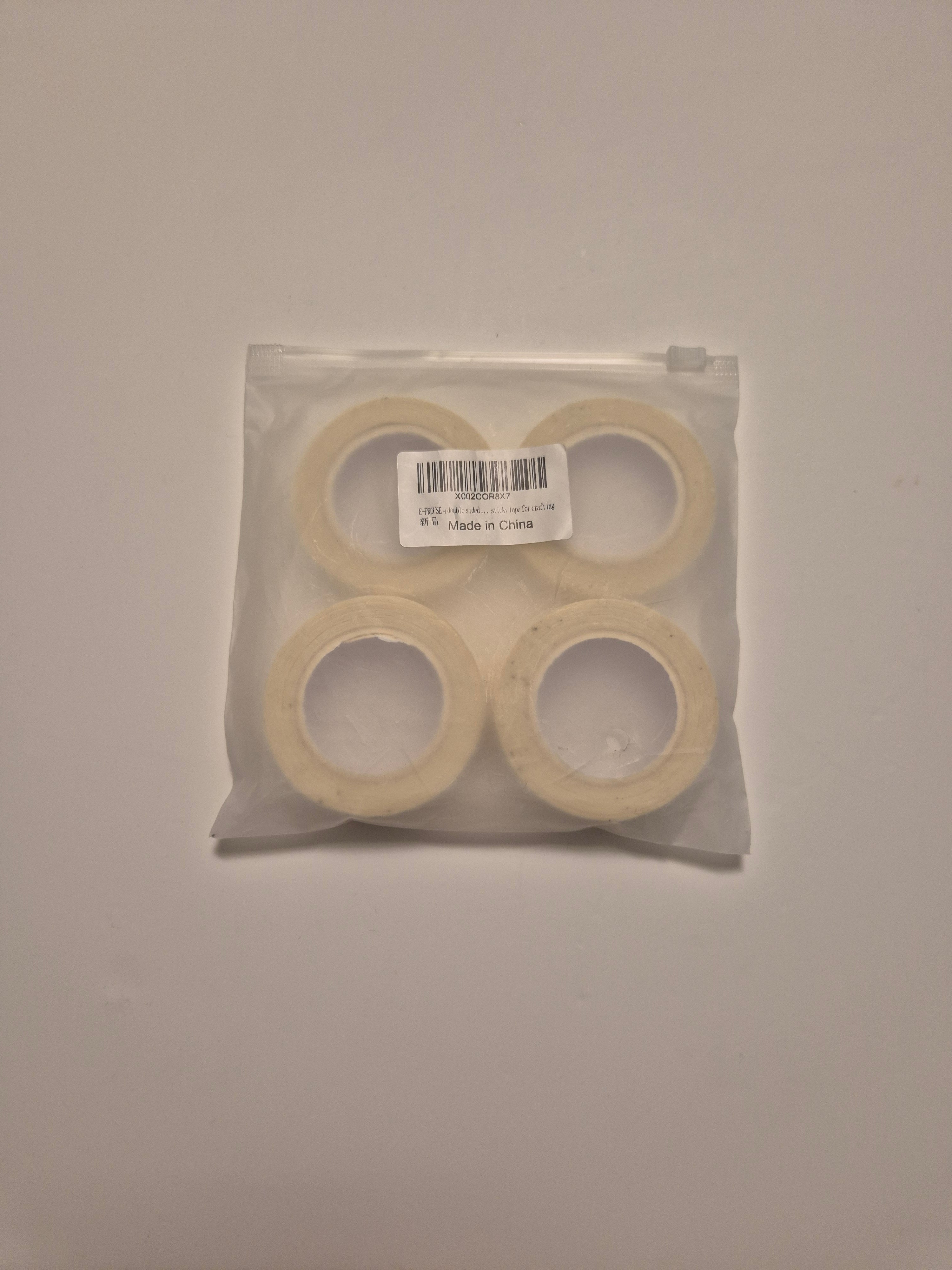 Masking Tape Pack of 4 - 2x 15mm & 2x 10mm Multi-Purpose Craft Tape, Easy Tear, No Residue
