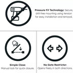 FYLO 2x Baby Safety Stair Gate  Pressure Fit 75-86cm (2 pack) - Zeta Store