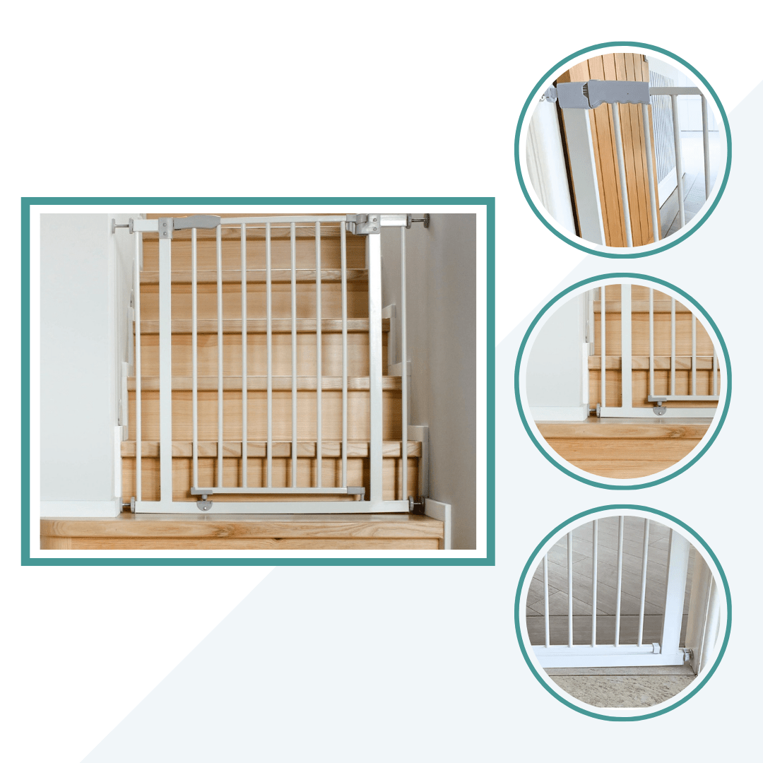 FYLO 2x Baby Safety Stair Gate  Pressure Fit 75-86cm (2 pack) - Zeta Store