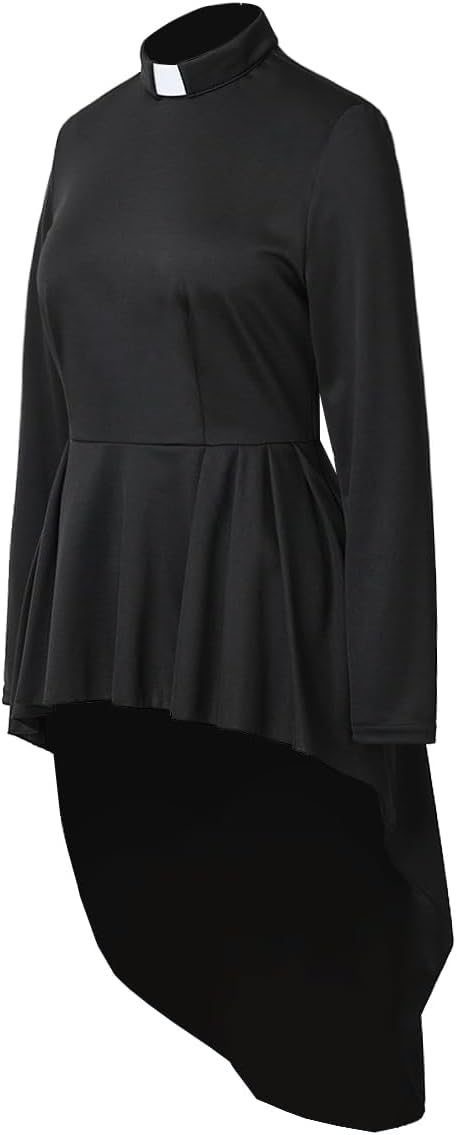 Elegant BPURB high neck clergy dress for women, featuring a comfortable fit and classic design, suitable for formal occasions.