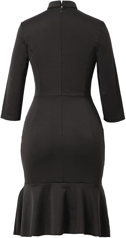 BPURB elegant high neck clergy dress for women, featuring a comfortable fit and suitable for hand washing, shown in the image.