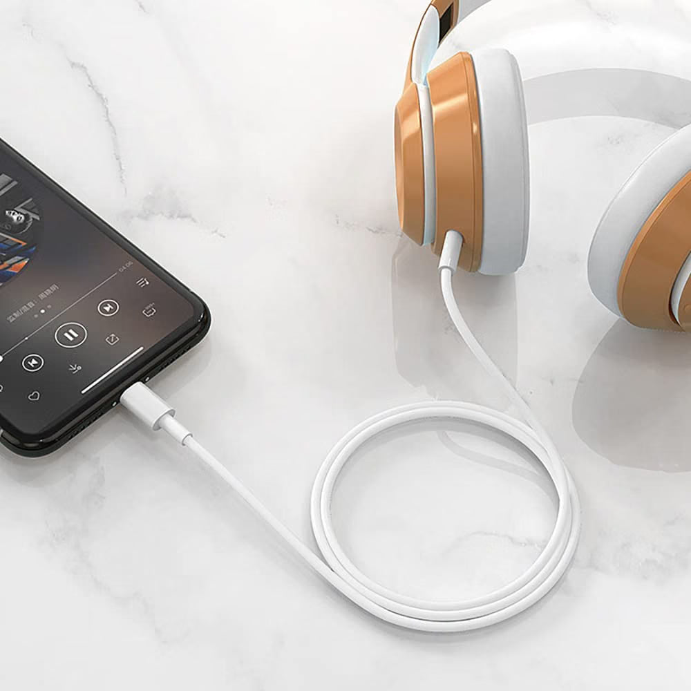 Paper Mate iPhone to 3.5mm Aux Cable - Lightning to Aux Cord 1M (3.3ft) White for Car Stereo, Speaker, Headphones - Hi-Fi Sound