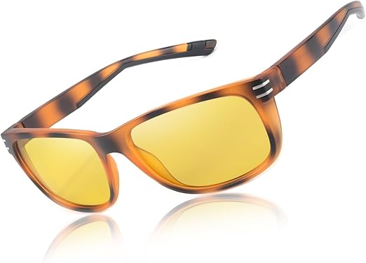 SIPHEW Night Driving Glasses Anti Glare Night Vision Glasses. Yellow Polarised Lenses Glasses Reduce Headlight for Nighttime Driving. Ultimate Night Vision Driving Glasses – Anti-Glare, Polarised & Lightweight for Safer Journeys - Zeta Store
