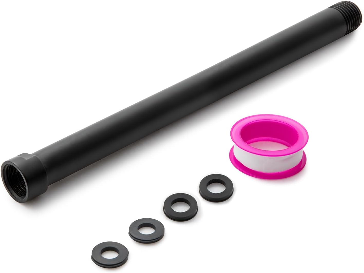 OFFO Shower Head Extension Arm 25cm - 304 Stainless Steel - Matte Black - 10 Inch