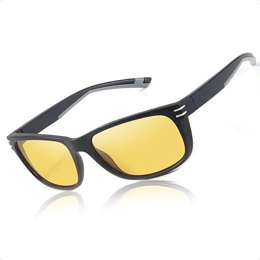 SIPHEW Night Driving Glasses Anti Glare Night Vision Glasses. Yellow Polarised Lenses Glasses Reduce Headlight for Nighttime Driving. Ultimate Night Vision Driving Glasses – Anti-Glare, Polarised & Lightweight for Safer Journeys - Zeta Store