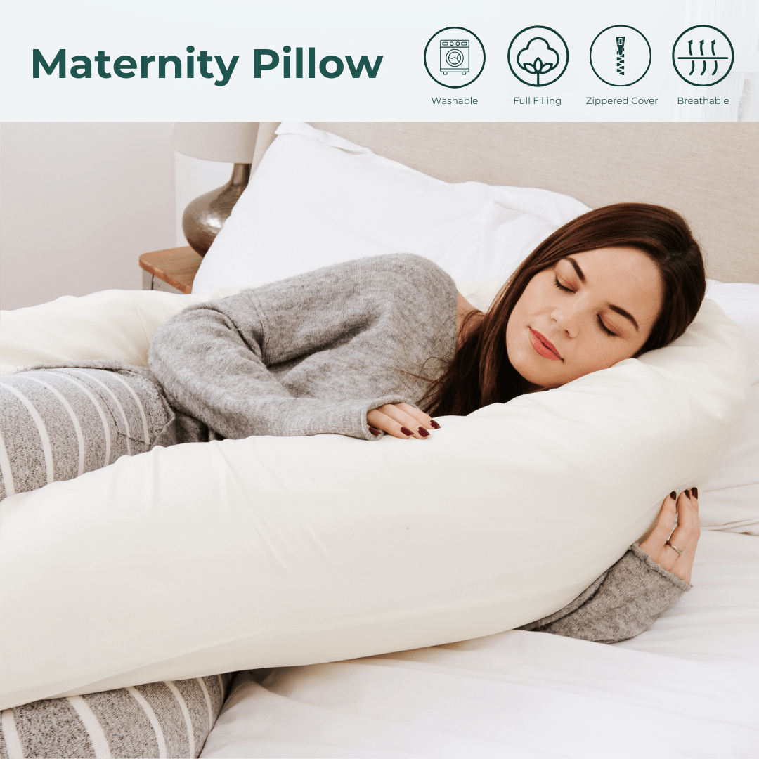 9 Ft Maternity Pillow And cover- Light Blue - Zeta Store