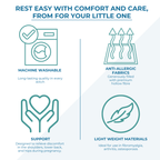 9 Ft Maternity Pillow And cover- Light Blue - Zeta Store