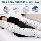9 Ft Maternity Pillow And cover- Light Blue - Zeta Store