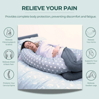 9 Ft Maternity Pillow And cover- Light Blue - Zeta Store