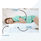 9 Ft Maternity Pillow And cover- Light Blue - Zeta Store