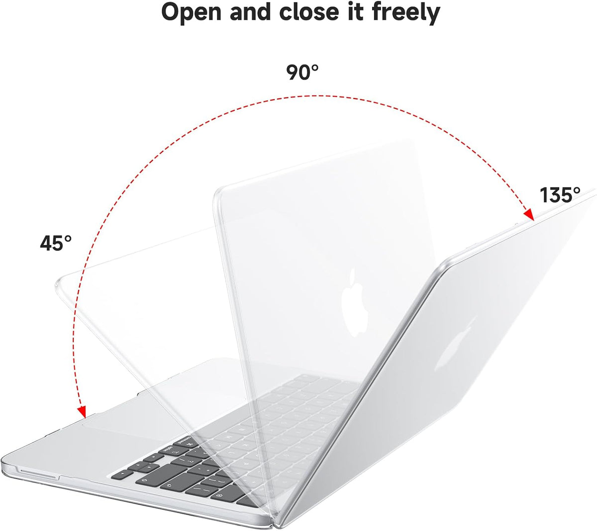 Eleger Ultra Thin Case for MacBook Neo 13" A18 Pro A3404 - 2026 Matte Crystal Hard Cover - Silver Transparent