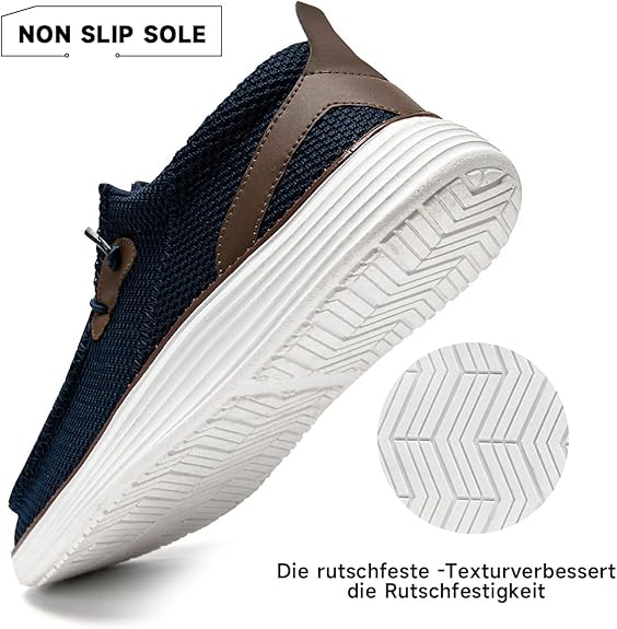 Dlwkipv men's slip-on loafers and moccasins, lightweight breathable casual shoes for walking, driving, and home wear.