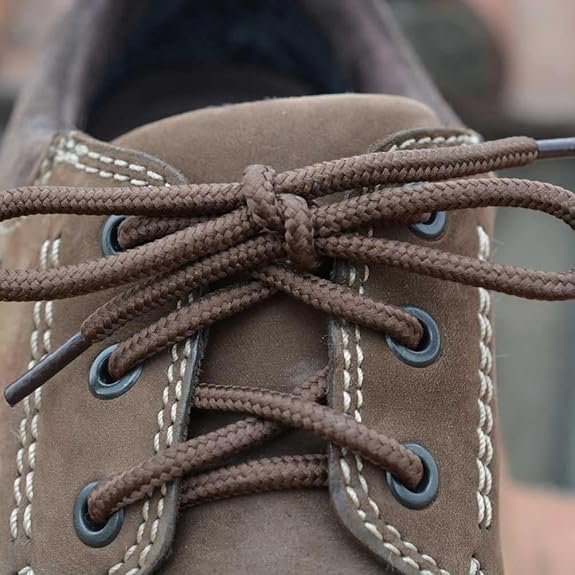 Vsudo round black heavy-duty boot laces, 4mm thick, for work, hiking, and trainer boots, 100cm or 130cm length