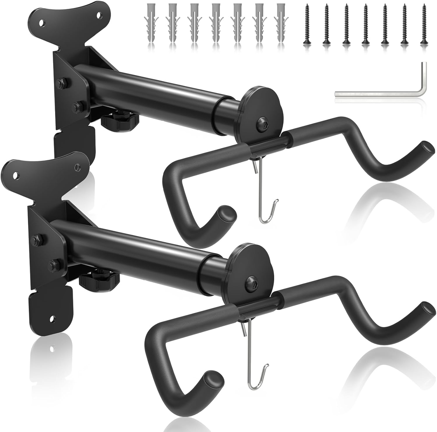 WELDUN Foldable Bike Rack | Adjustable & Retractable | Holds 30KG | WITH Helmet Hook | Ultimate Garage Storage Bargain! - Zeta Store
