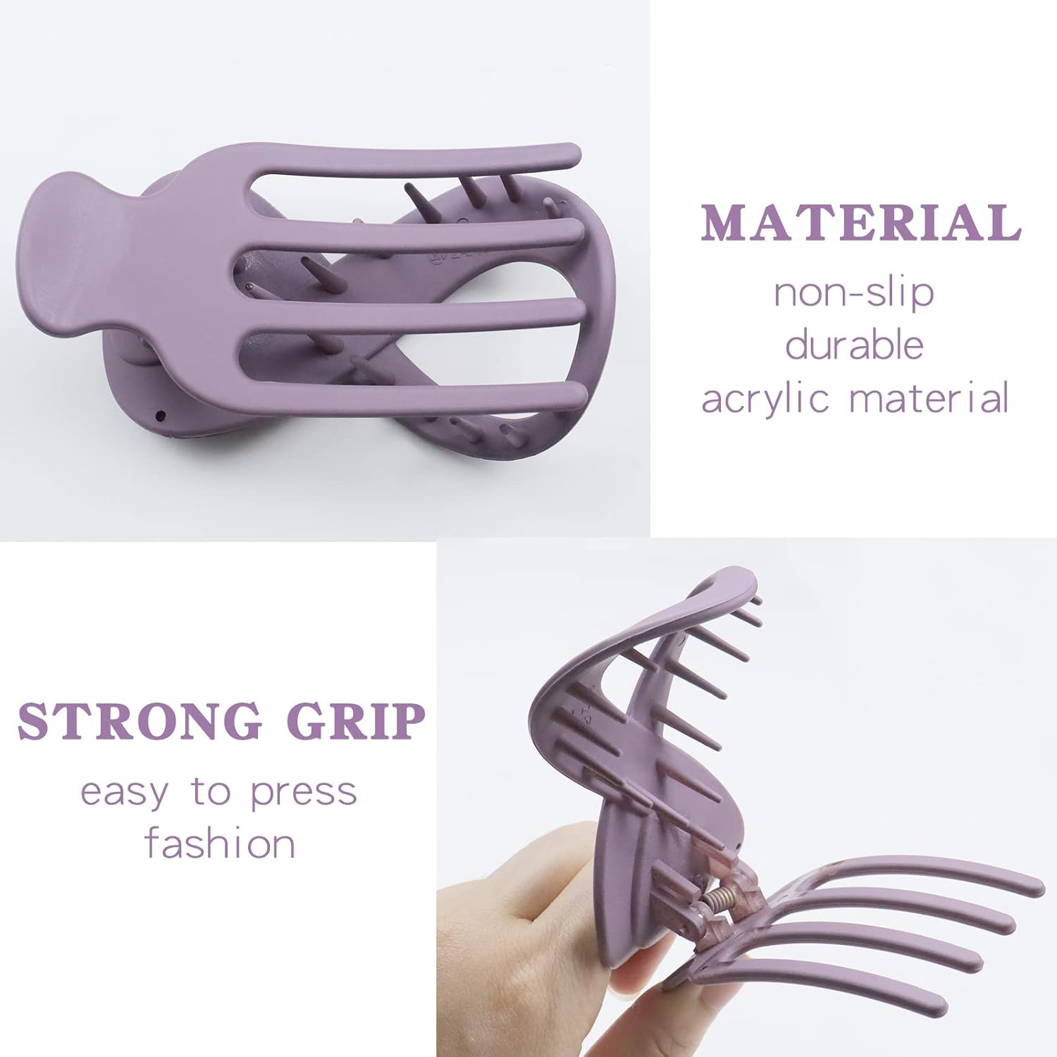 🦋✨ Elegant Geometric Butterfly Hair Claw Clip | Acrylic Non-Slip Grip | 4 Retro Colors ✨🦋 - Zeta Store