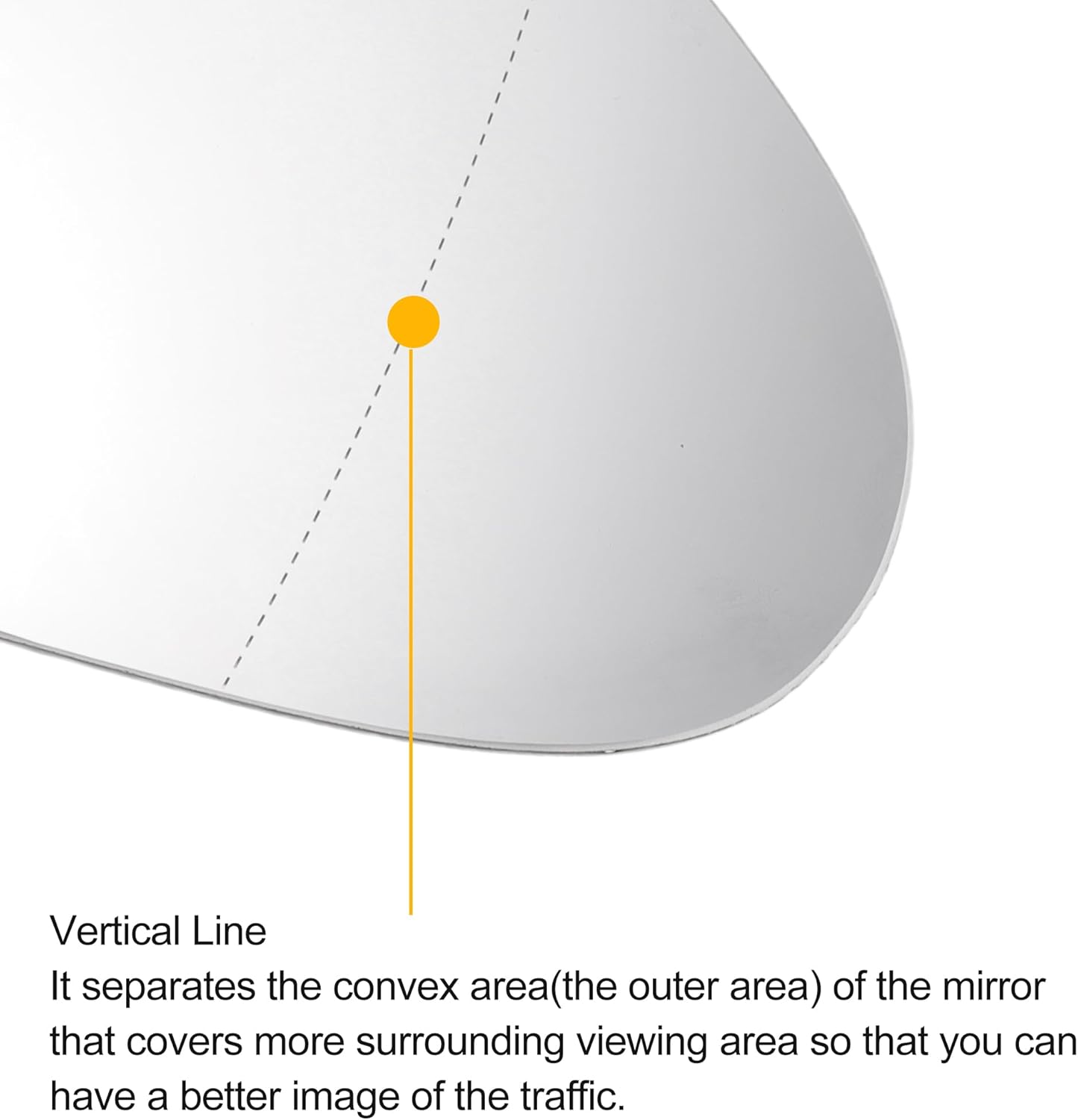 X AUTOHAUX Car Rearview Right Side Mirror Glass Replacement W/Backing Plate Aspherical Heated White Glass - Zeta Store