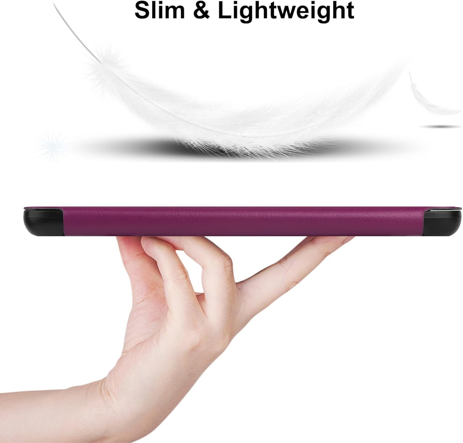 VOVIPO Kindle 6" Case for 11th Gen 2022 Release - Slim PU Leather Cover with Auto Sleep/Wake & Multi-Angle Stand, Purple - Not for Paperwhite