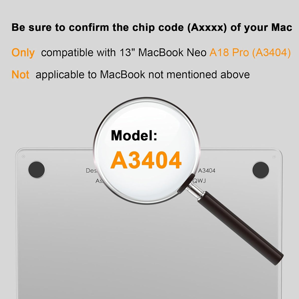 Eleger Ultra Thin Case for MacBook Neo 13" A18 Pro A3404 - 2026 Matte Crystal Hard Cover - Silver Transparent