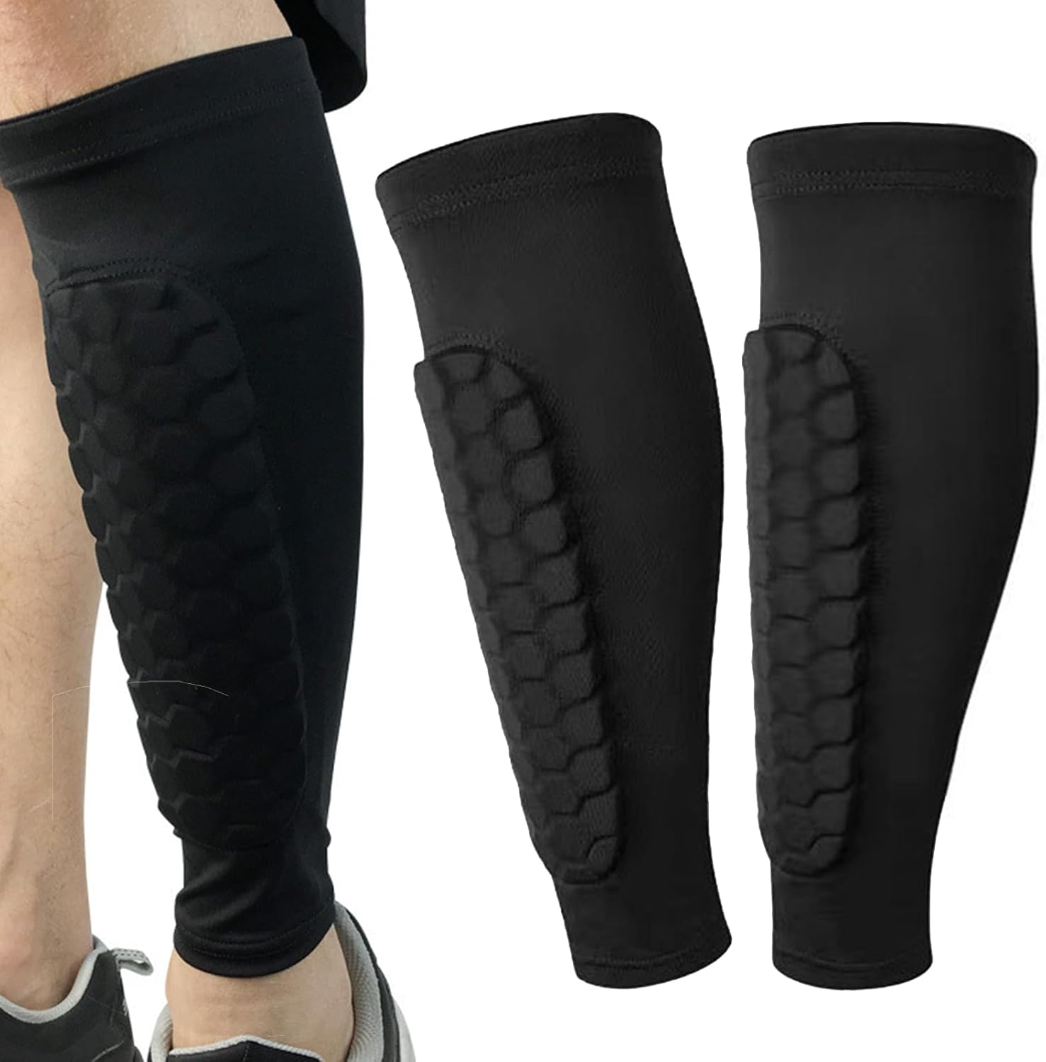 MAYIYAHO Football Shin Guards. Real Bargain - Honeycomb Anti-Collision Pads with Leg Guard Socks for Outdoor Sports Protection - Zeta Store