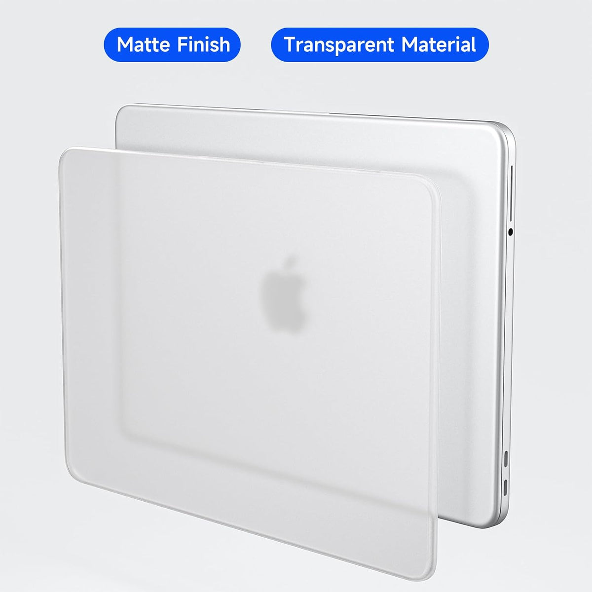 Eleger Ultra Thin Case for MacBook Neo 13" A18 Pro A3404 - 2026 Matte Crystal Hard Cover - Silver Transparent