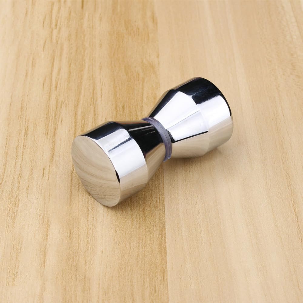 Yidelai chrome glass door knob with 2.4-inch solid aluminum alloy handle for bathroom and sliding glass doors
