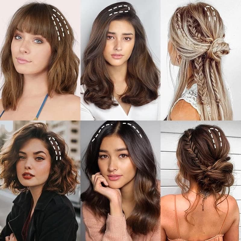 Sjzdylxy 2-Pack 10cm Straight Clip-In Hair Volume Pads - Invisible Fluffy Hair Topper Extensions for Thinning Hair Women | Short Hair Pieces with Anti-Slip Clips
