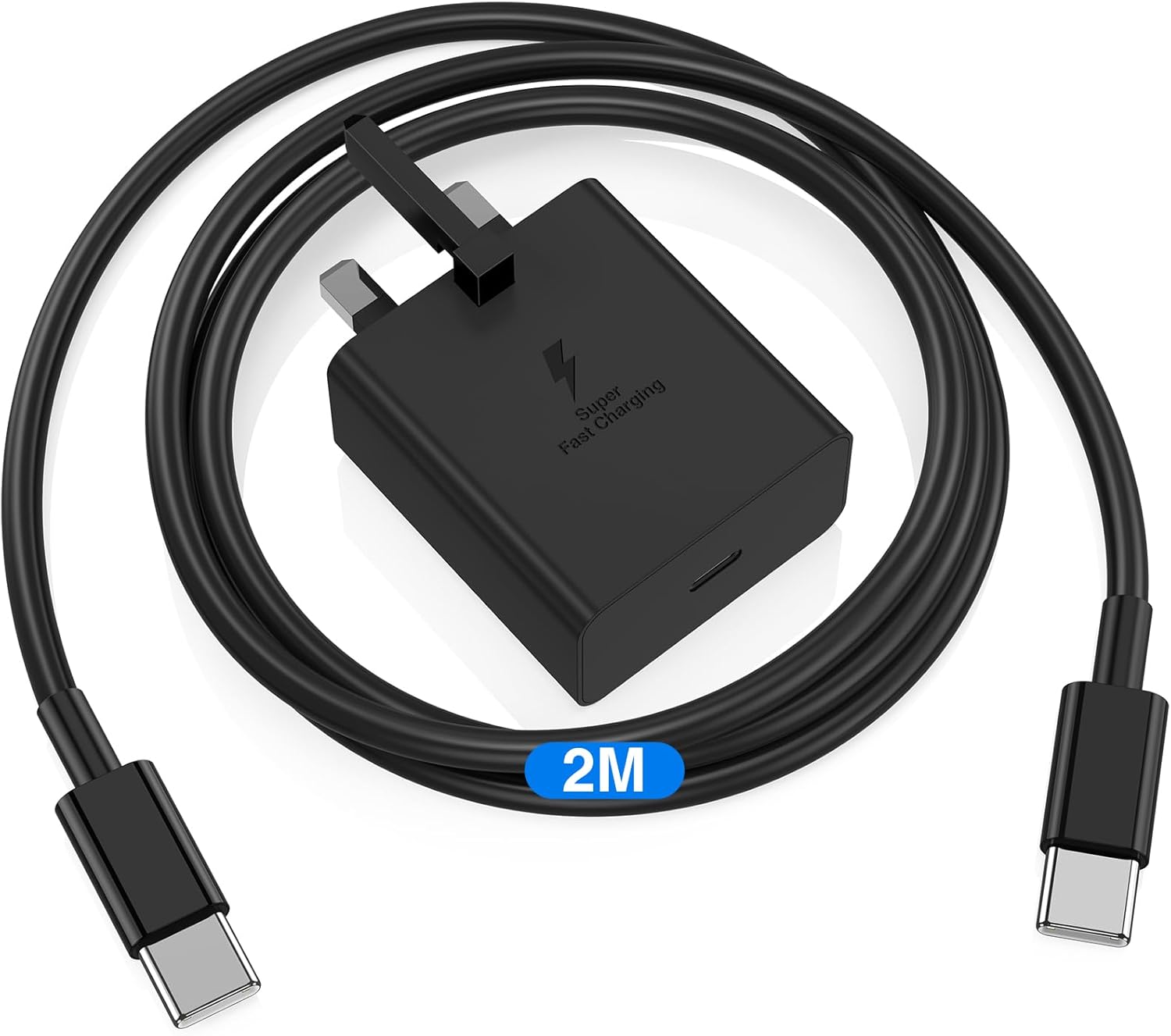 Dgvers 25W USB C fast charger plug with 2m cable for Samsung Galaxy S series, tablets, iPad, Pixel, and compatible devices