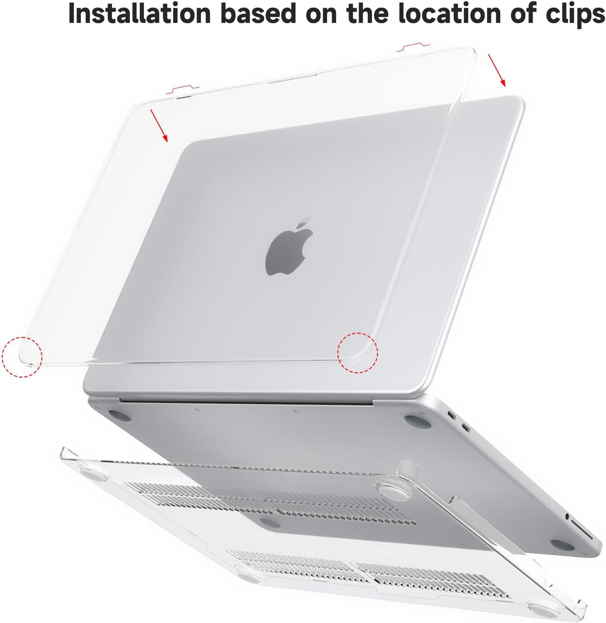 Eleger Ultra Thin Case for MacBook Neo 13" A18 Pro A3404 - 2026 Matte Crystal Hard Cover - Silver Transparent