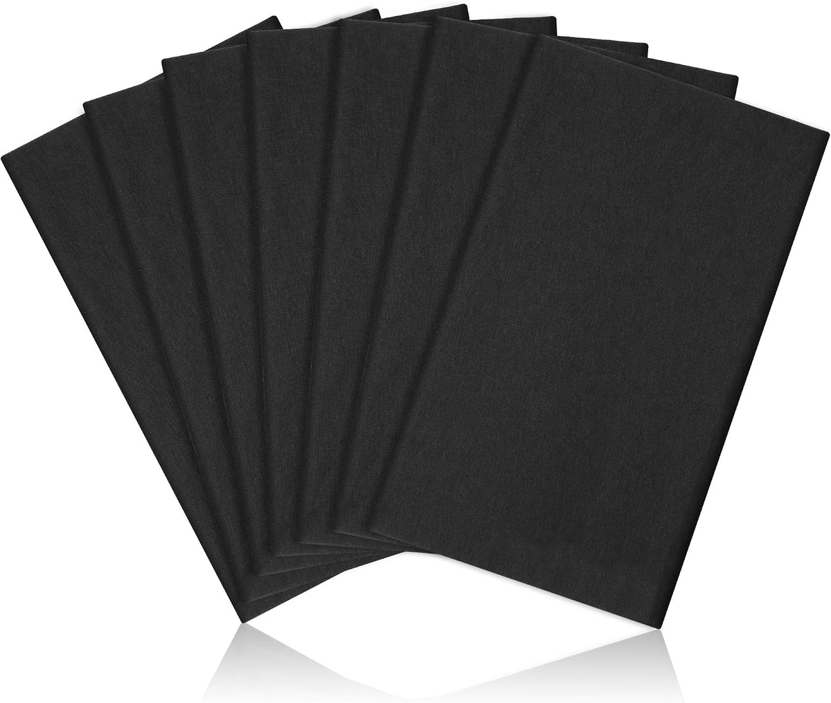 DiyJibb 7-Pack Wide Headbands for Women - Black Workout Headbands - Soft Elastic Cloth Sports Hair Bands Set