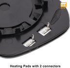 X AUTOHAUX Car Rearview Right Side Mirror Glass Replacement W/Backing Plate Aspherical Heated White Glass - Zeta Store