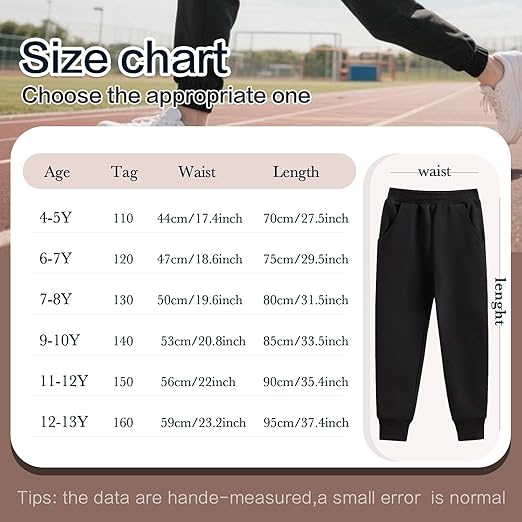 Black kids’ PE and jogging pants by Stolpyzh, breathable cotton trousers for boys and girls aged 11-12 years.
