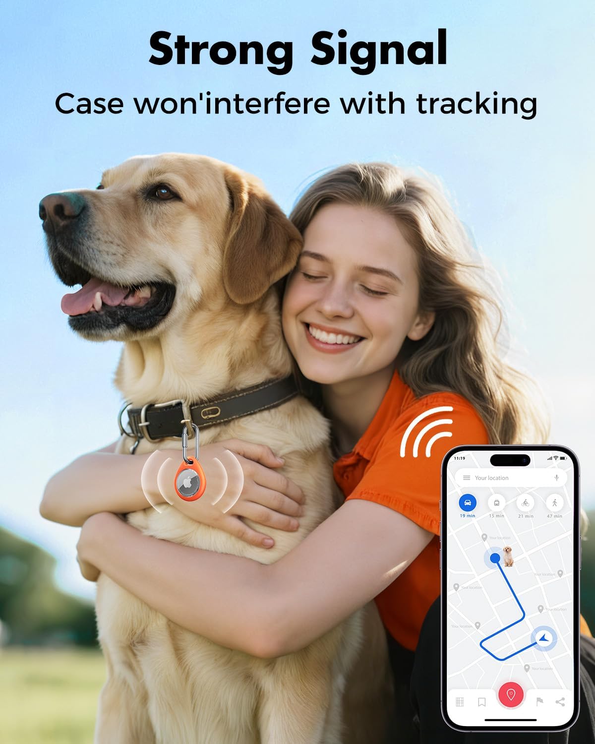 UnbreakCable Holder For Apple AirTag 4-pack - Waterproof TPU Protective Case With 304 Stainless Steel Twist Lock Carabiner - Anti-scratch, Anti-lost