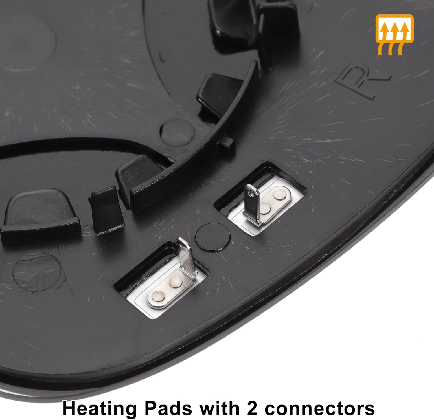 X AUTOHAUX Car Rearview Right Side Mirror Glass Replacement W/Backing Plate Convex Heated White Glass - Zeta Store