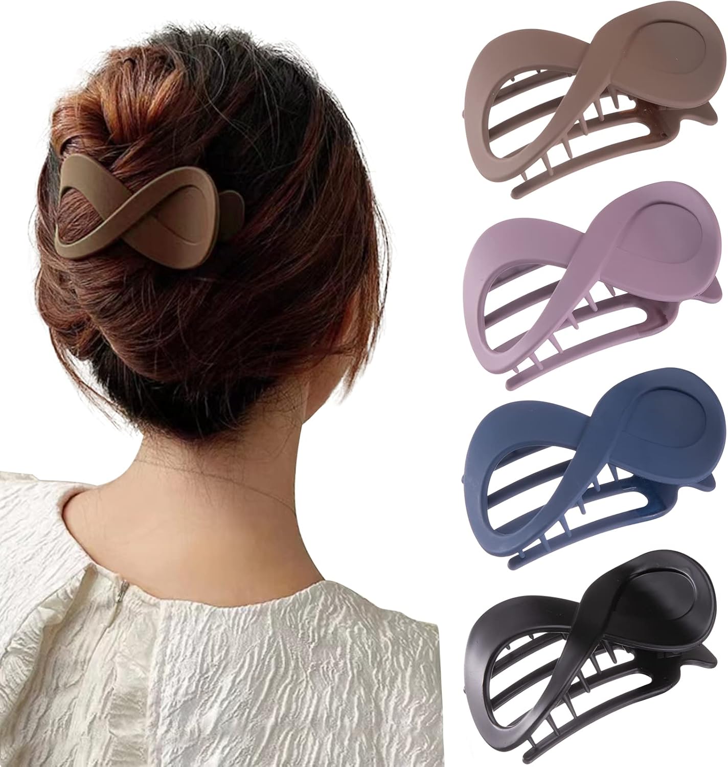 🦋✨ Elegant Geometric Butterfly Hair Claw Clip | Acrylic Non-Slip Grip | 4 Retro Colors ✨🦋 - Zeta Store
