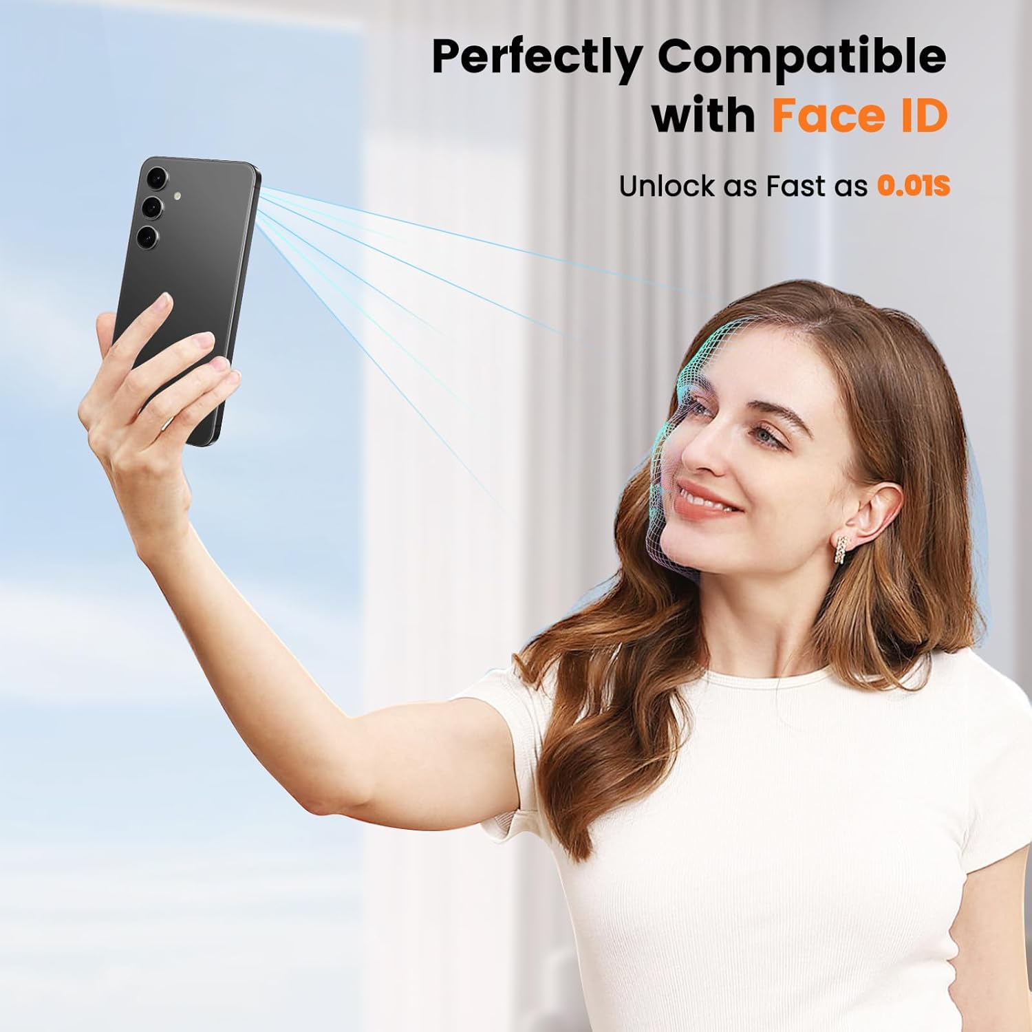 PuyaTeya UNBREAK 9H glass screen protector for smartphones, bubble-free full coverage with auto-dust removal, case friendly, 2-pack.