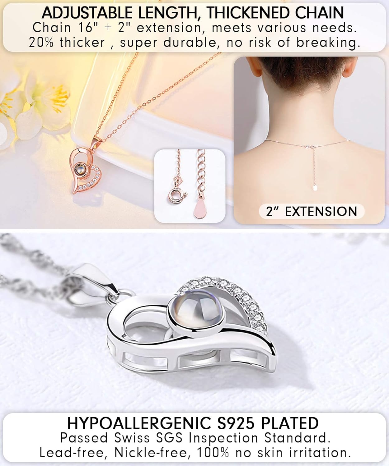 💖 Never Fade, Always Shine! Real Rose & Secret Message Necklace 💖