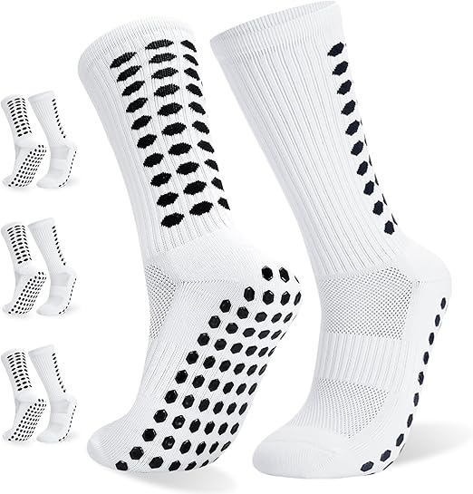 Bargain Alert! Zuimei 3-Pairs Anti-Slip Grip Socks Large (L) – Ultimate Sports & Training Socks for Football, Basketball, Yoga & Gym (Men & Youth) - Zeta Store