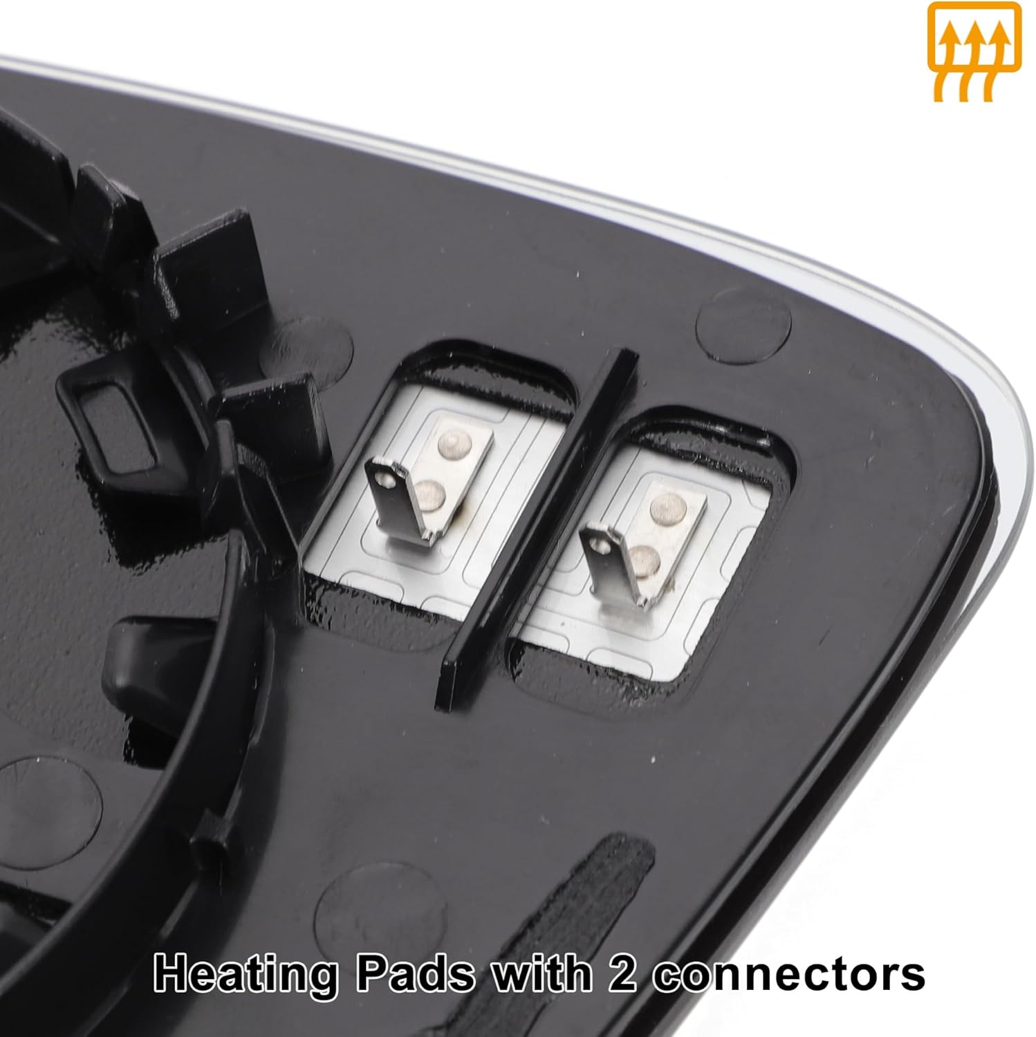 X AUTOHAUX Car Rearview Right Side Mirror Glass Replacement W/Backing Plate Convex Heated White Glass for Seat Toledo 2012-2020 for SKODA RAPID 2012-2020 for SKODA FABIA 2014-2020 - Zeta Store