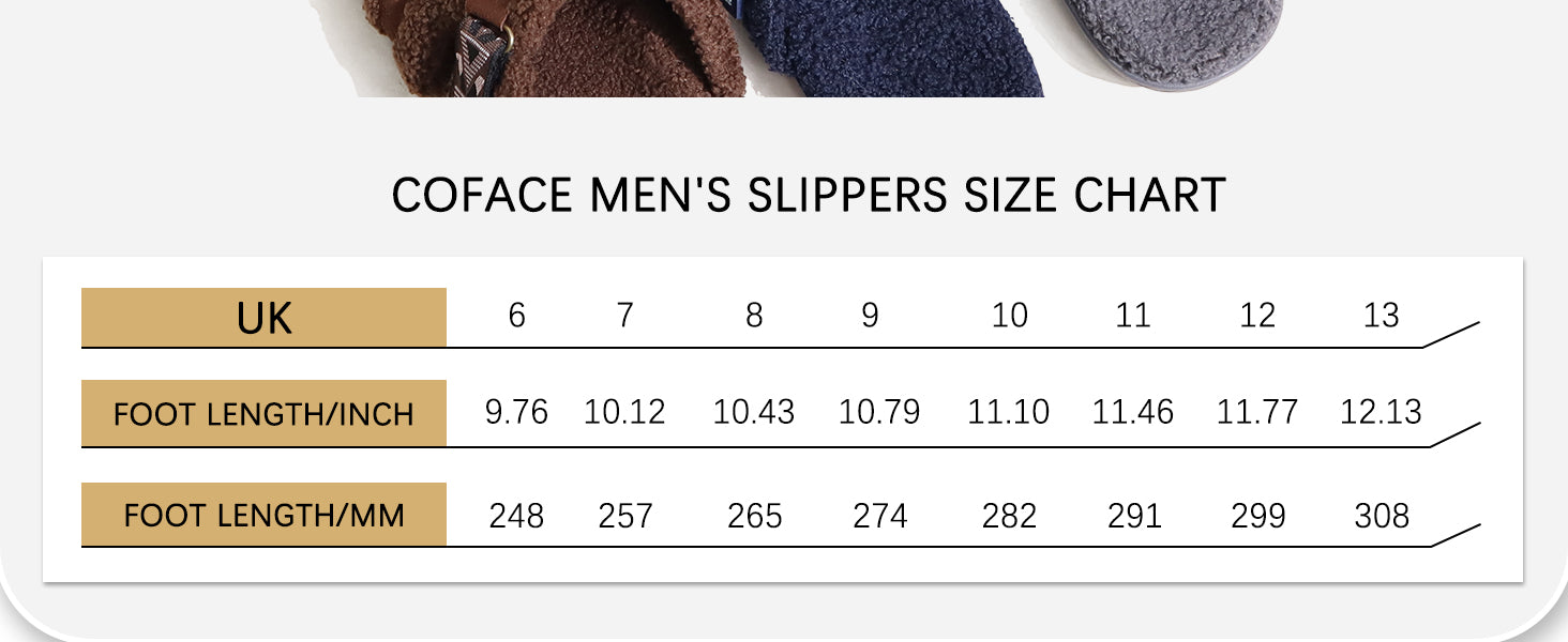 COFACE Men's Orthopedic Slippers with Memory Foam - Fuzzy Sherpa Lining, Plantar Fasciitis Relief, Machine Washable | Brown Size 10