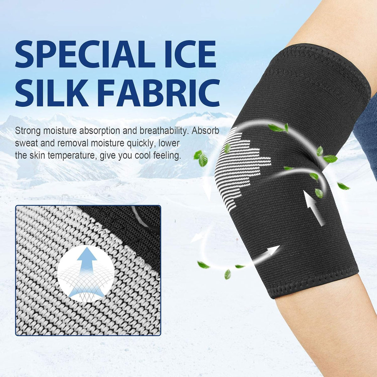 Avidda Elbow Support Sleeve Size M - Compression Brace for Tennis Elbow & Golfers Elbow Pain Relief | Anti-Slip Arm Support for Arthritis Tendonitis Joint Pain Men Women - Black (1 Sleeve)