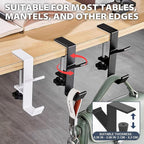 LengSuaa 4Pcs Metal Headphone Hooks - Double Hook Design Heavy Duty Hangers for Headphones, Stockings &amp; Decor - Real Bargain!