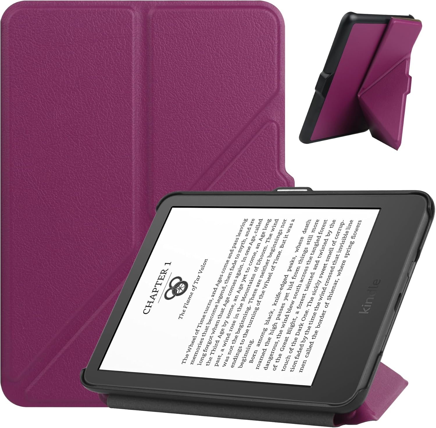 VOVIPO Kindle 6" Case for 11th Gen 2022 Release - Slim PU Leather Cover with Auto Sleep/Wake & Multi-Angle Stand, Purple - Not for Paperwhite