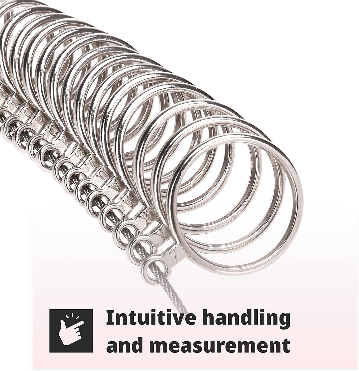 H&S Ring Sizer UK A-Z Gauge Kit + Plastic Belt | Men Women Finger Measurer | At Home Ring Size Tool
